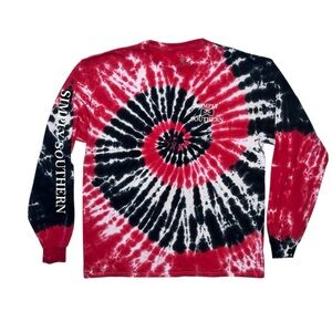SIMPLY SOUTHERN HURRICANE TIEDYE PATTERN LONG SLEEVE T-SHIRT size large